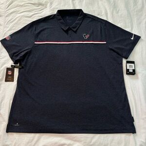 NWT Men’s Texans Football Polo Short Sleeve, Size 3XL $75